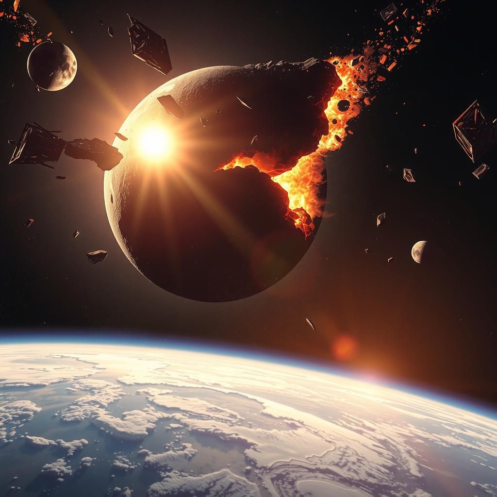 Cataclysmic Comet Impact: Hyperrealistic 3D Rendering