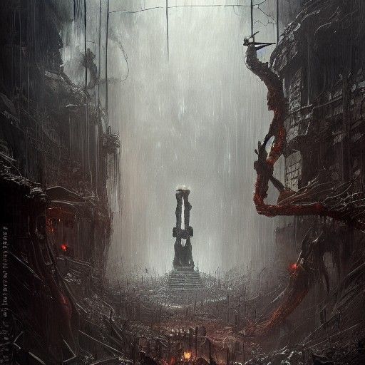 Dante's Inferno in Art Deco Style