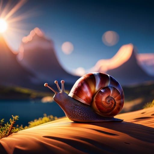 Pixar-Style 3D Snail in Claymation