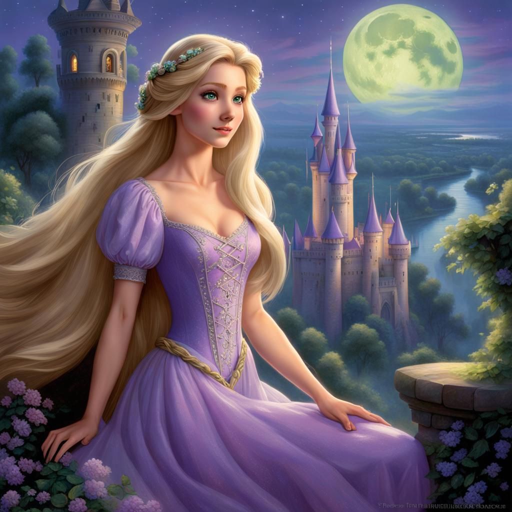 Rapunzel in Ethereal Fantasy Style
