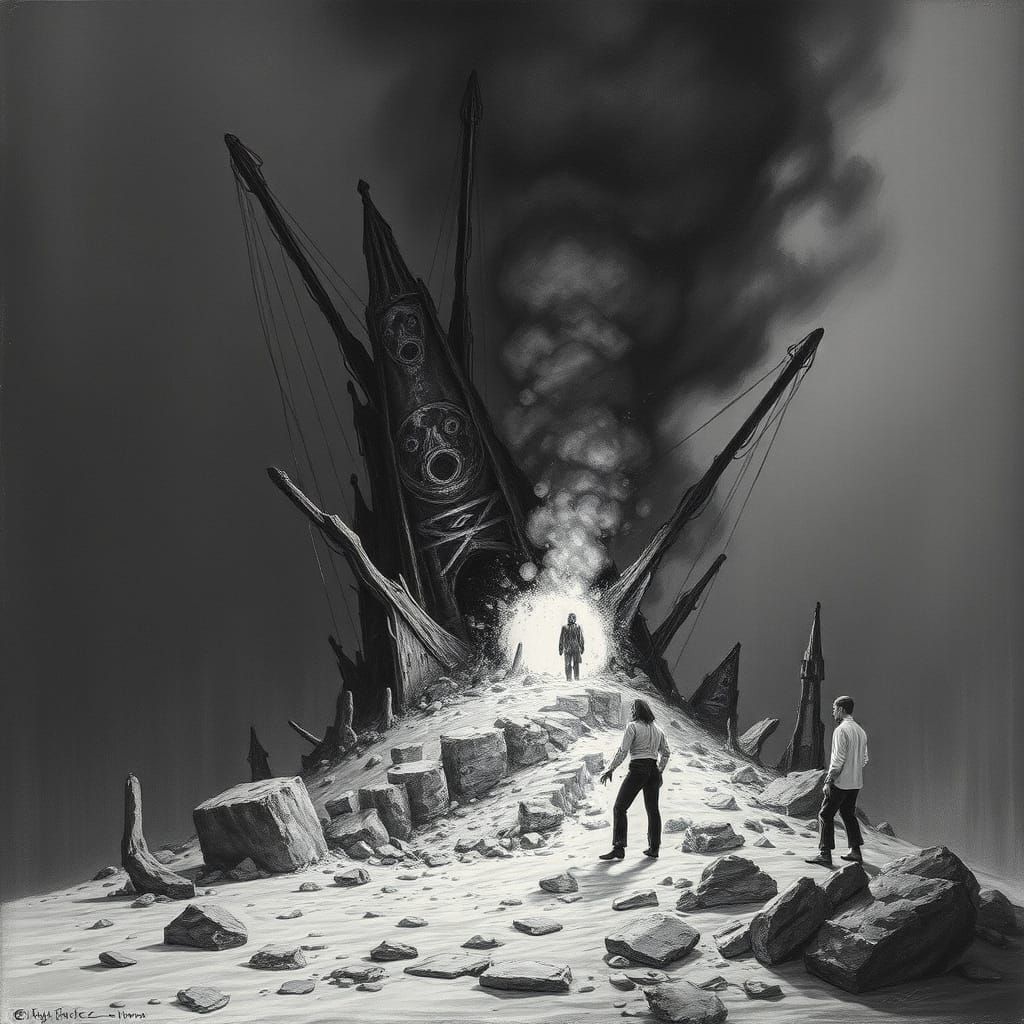 Disturbing Scene in Dark Master Style