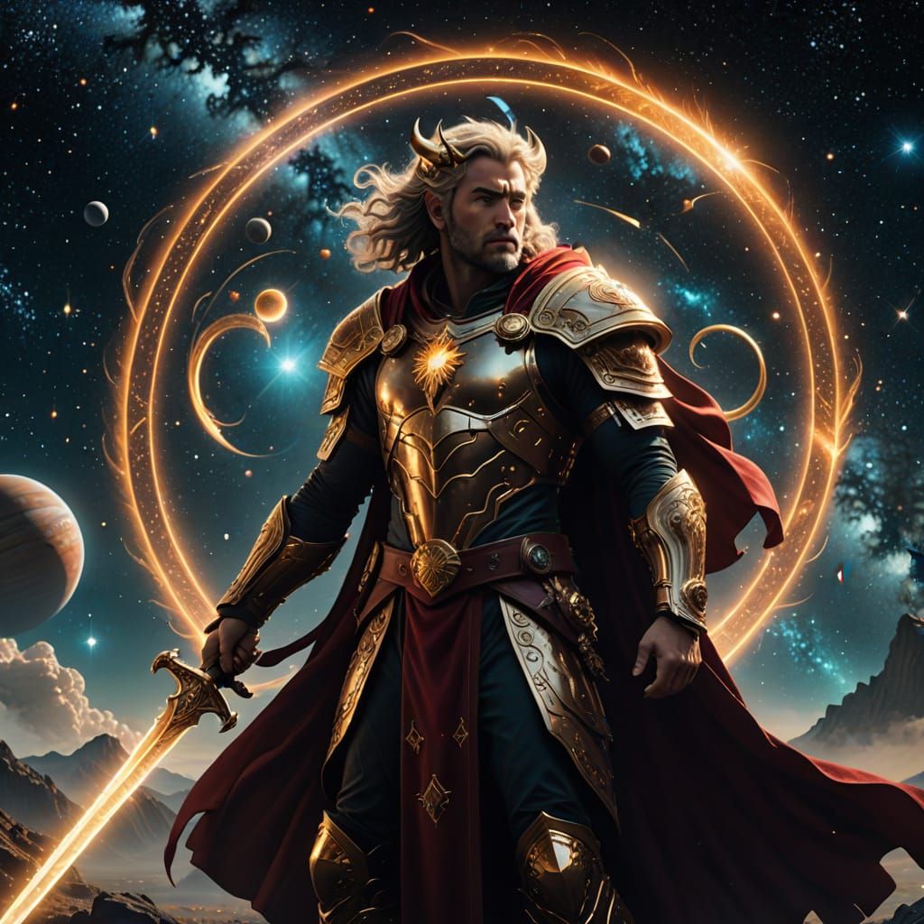 Ethereal Aries Reigns in Cosmic Majesty