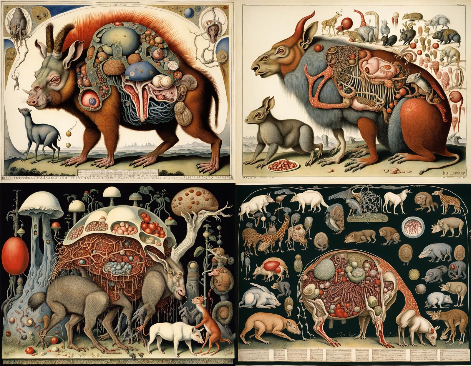 Surreal Hybrid Creature Inspired by Nielsen and Larsson