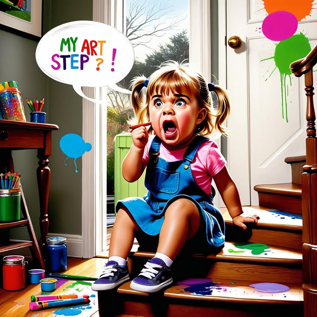 "Kiera !! Look at the mess you've made !! What do you call t...