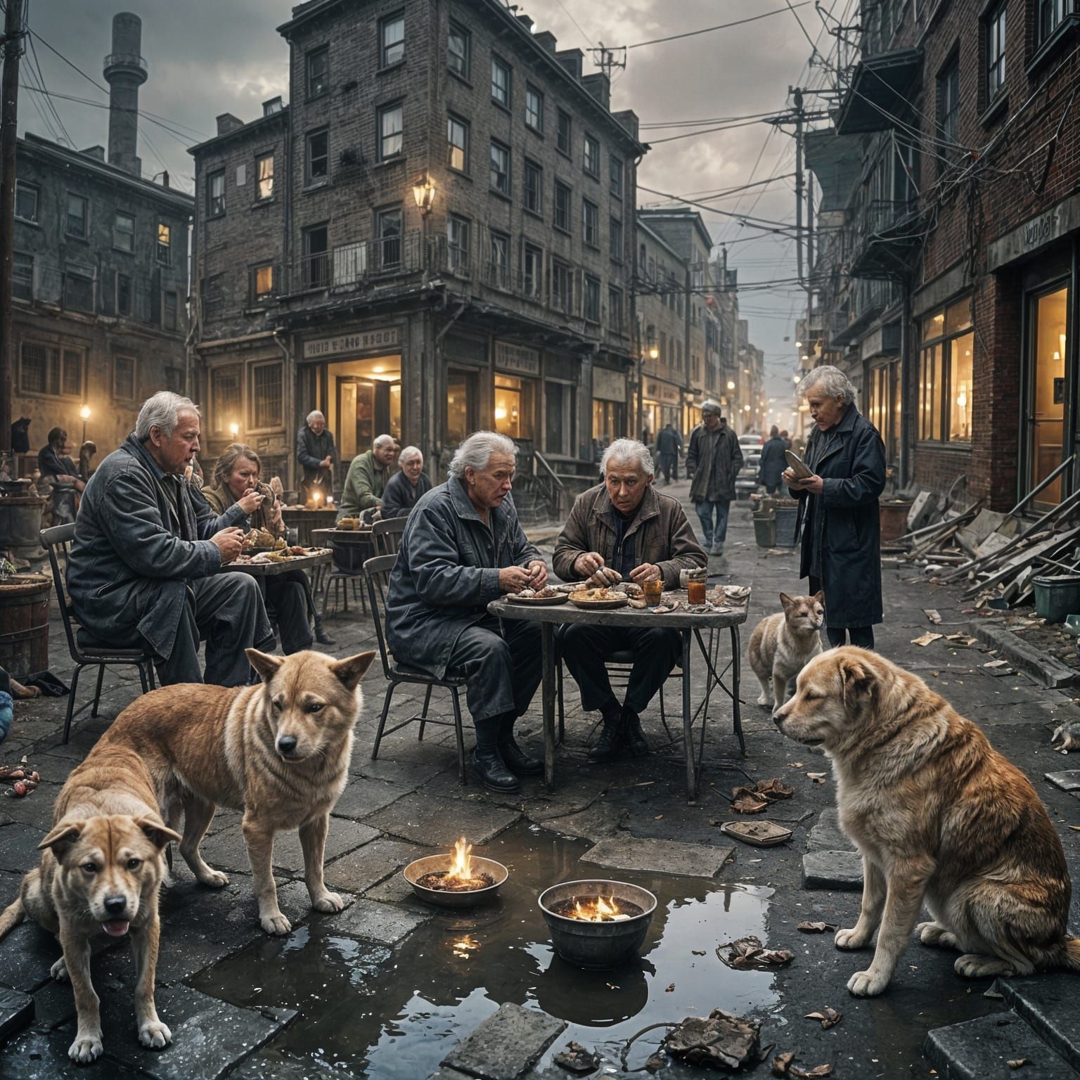 Disturbing Image: Elderly People Eating Pets