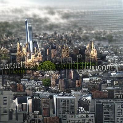 Detailed Matte Painting of New York City