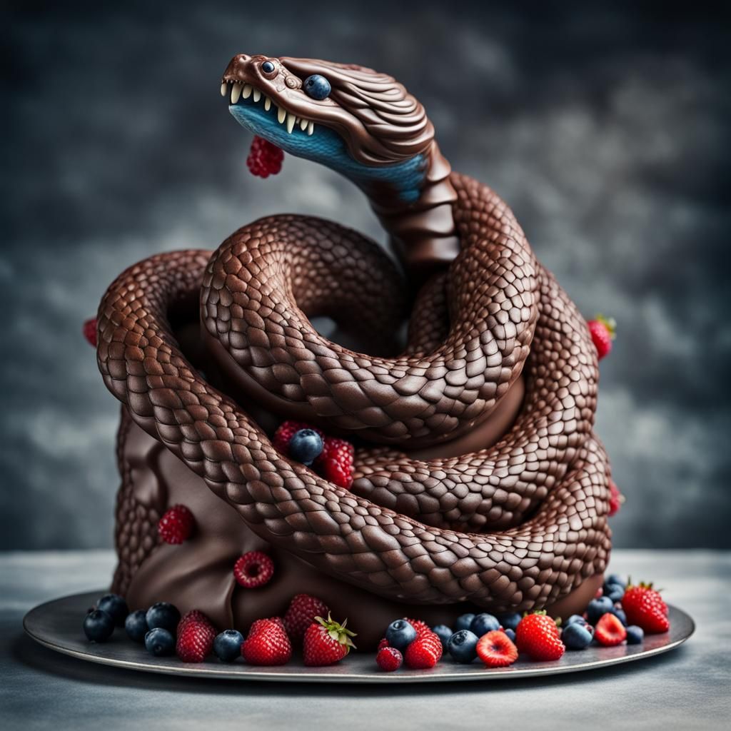 Chocolate cake-snake