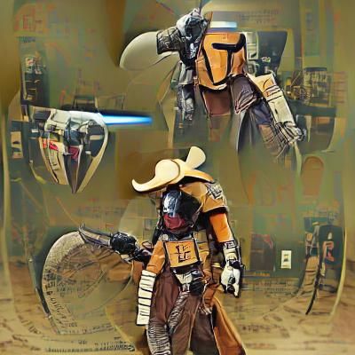 Mandalorian in Cowboy Style
