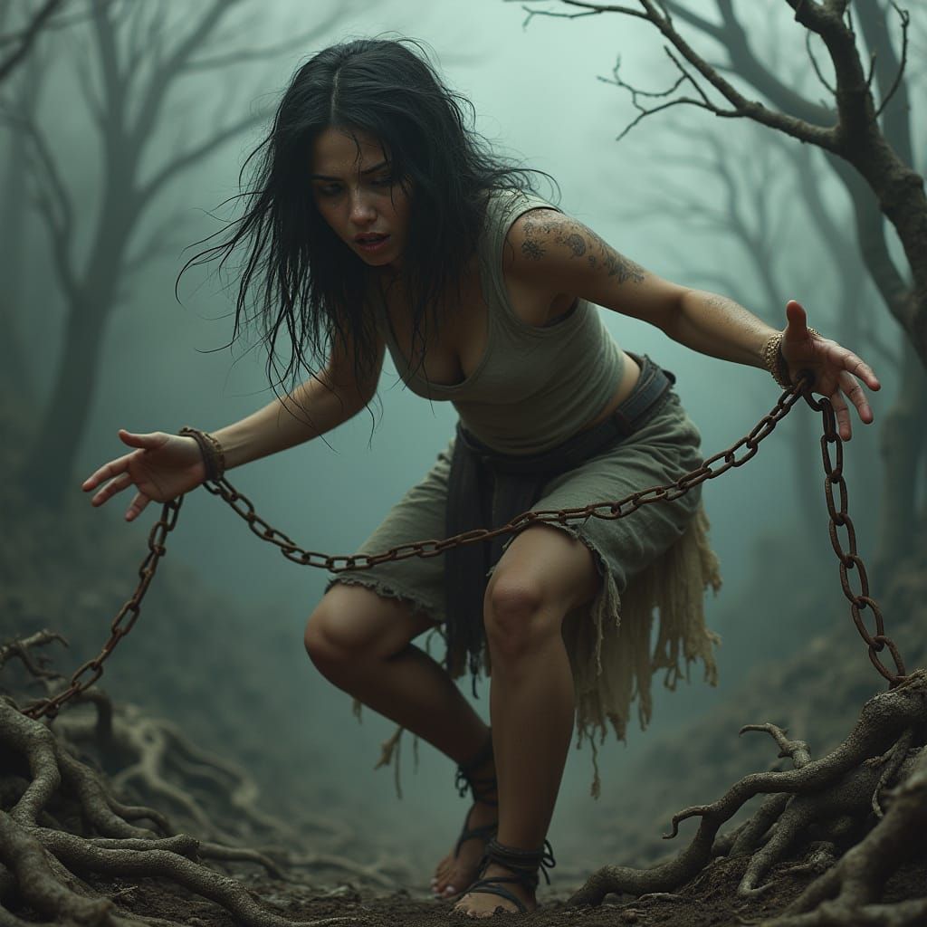 Desperate Plea in Dark Surrealism