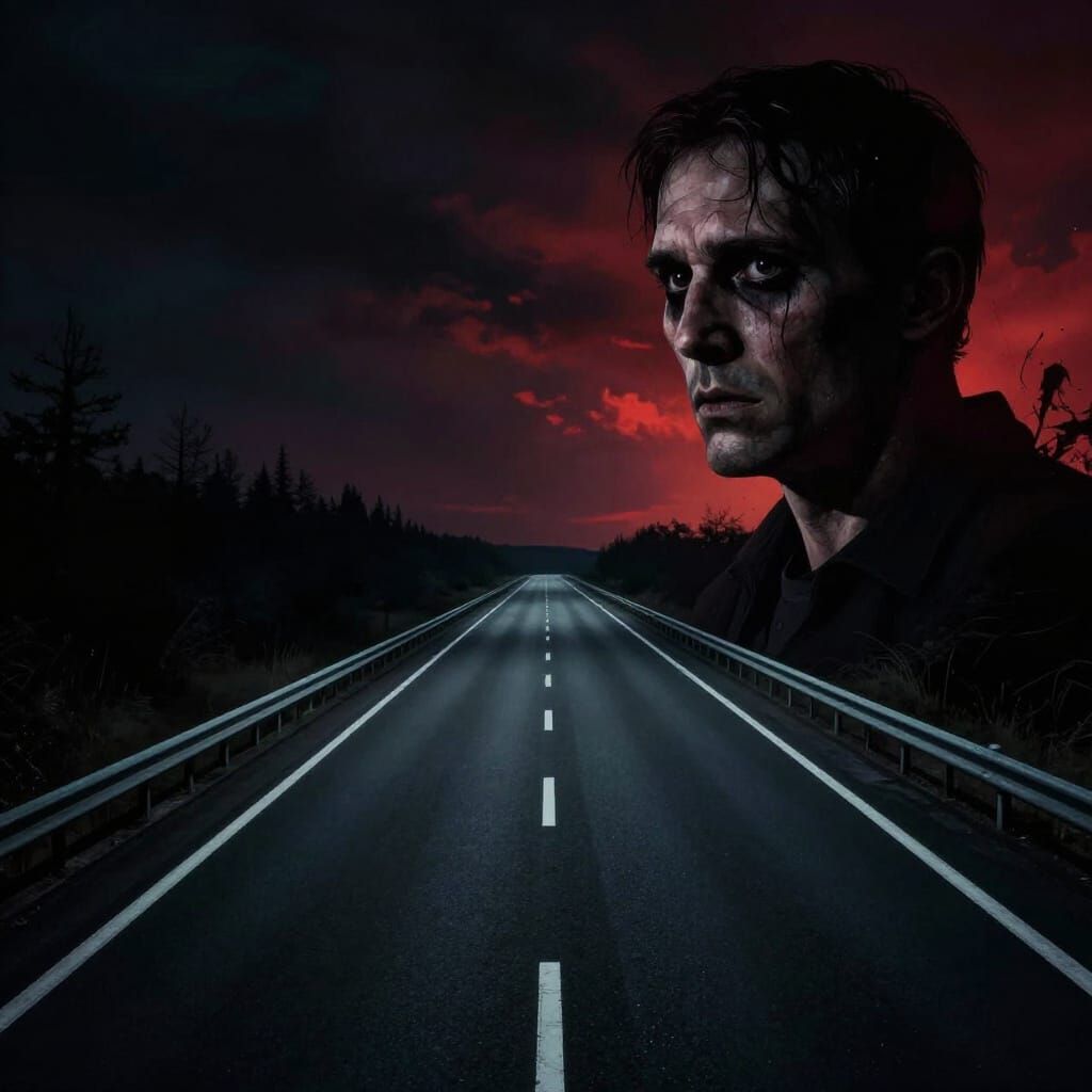 Empty Highway at Night, Cinematic Dread and Fear