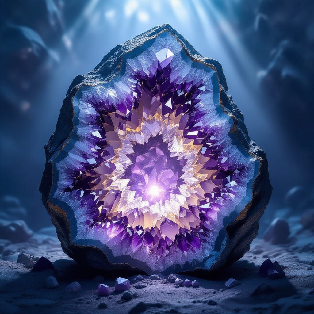 Colossal Crystal Geode Lit From Within