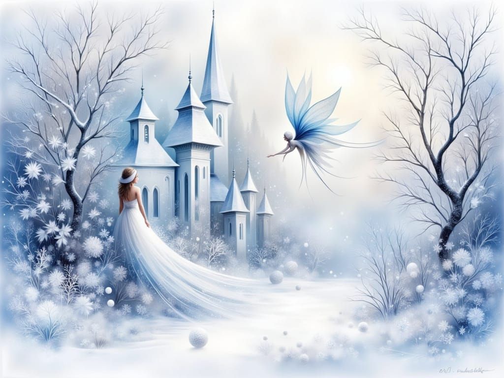 Winter Enchantress Palace in Soft Frosty Bloom