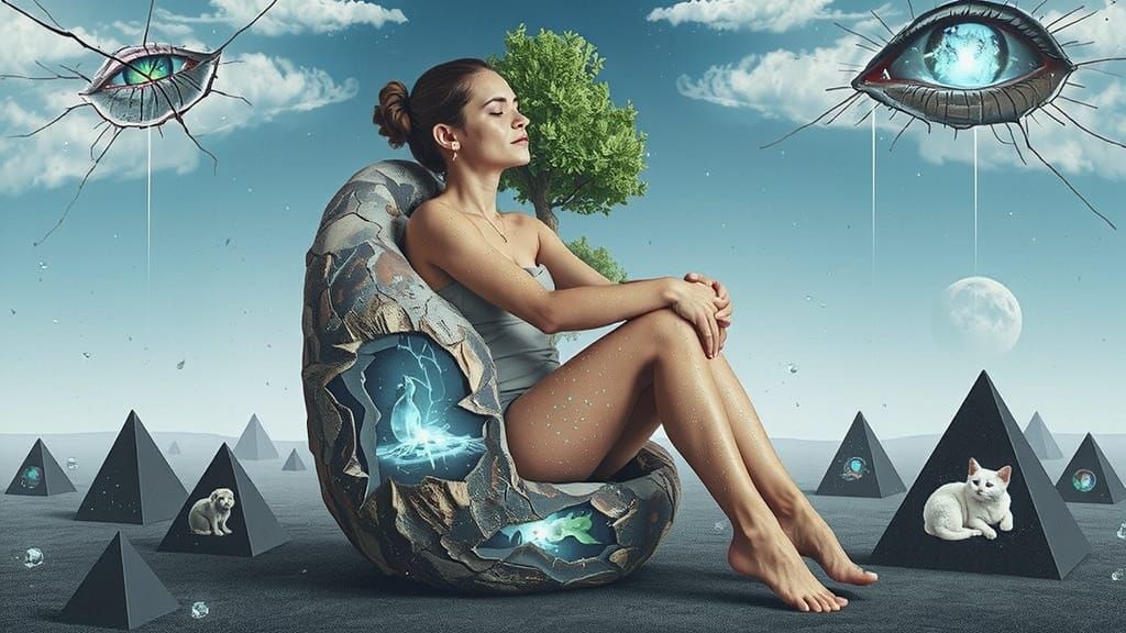 Sculptor of Earth Skin in Abstract Creation