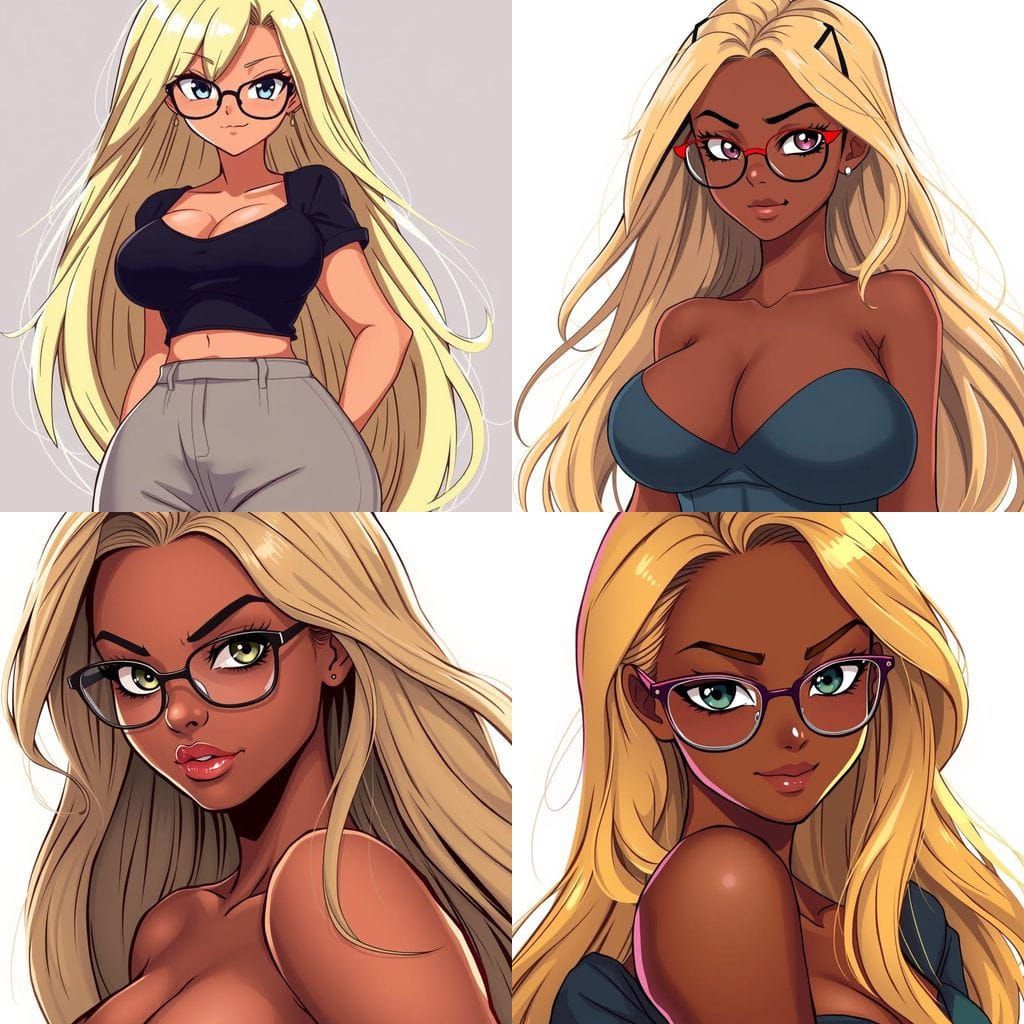 Anime Goddess with Curvy Figure and Naughty Smile