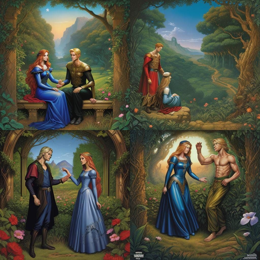 Adam and Eve in Eden: Comic Book Art