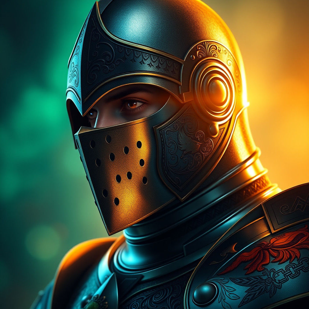 Majestic Knight in Hyperrealistic Detail