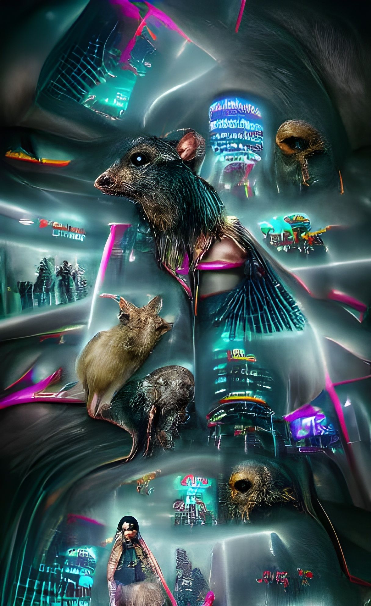 Cyberpunk City of Rats and Aliens