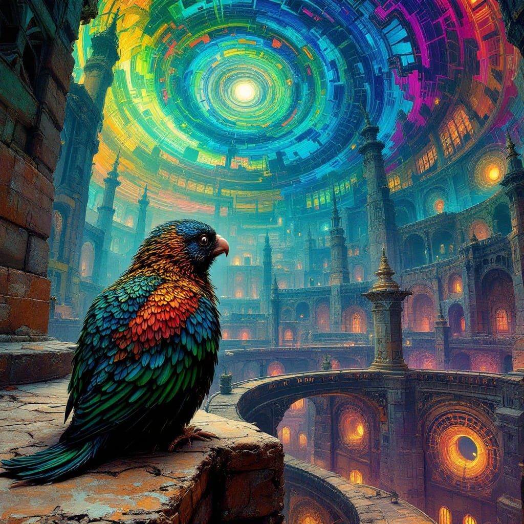 A Nutria Contemplates the Labyrinthine Panopticon in a Dream...