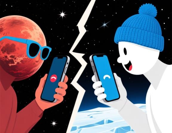 Mercury and Pluto FaceTiming in Space