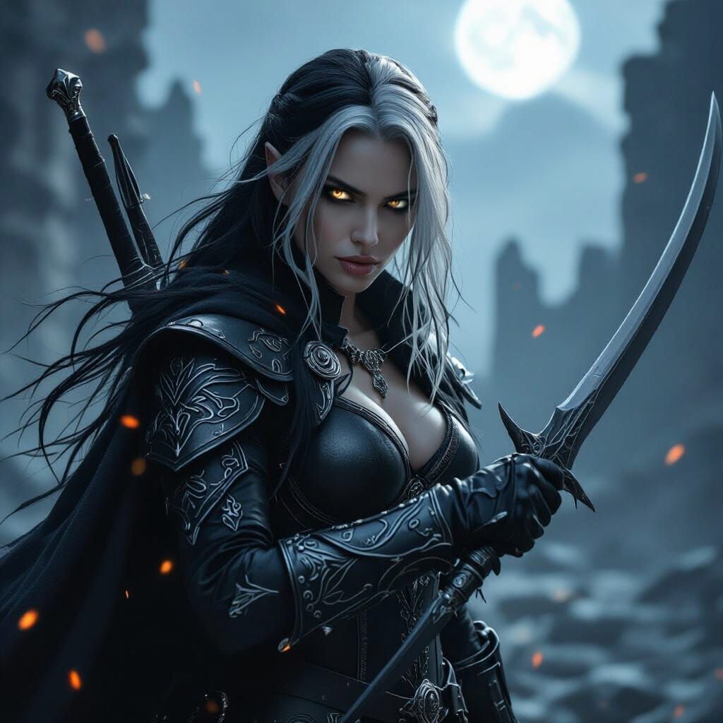 Fantasy Warrior Raelyn Syndel in Cinematic Portrait