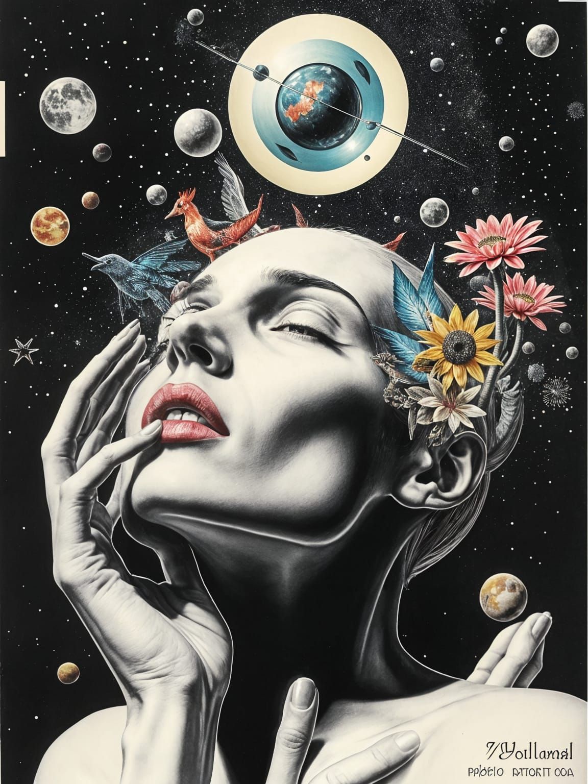 Surreal Underground Art Magazine in Cosmic Holographic Style