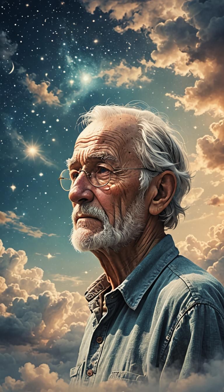 Dreamy Portrait of an Old Man