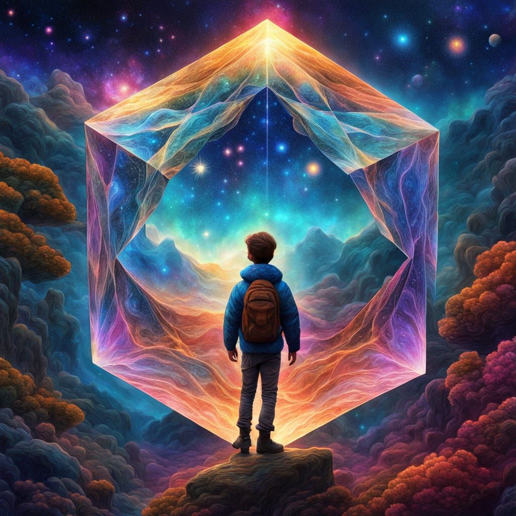 Visionary Boy Enters Cosmic Realm