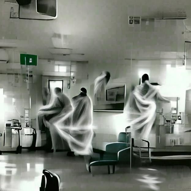 Noir Ghosts Dancing in Hospital
