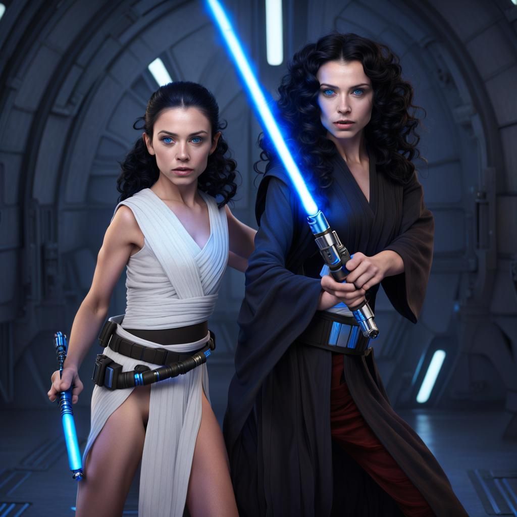 Female Jedi Master Teaching Apprentice in Unreal Engine