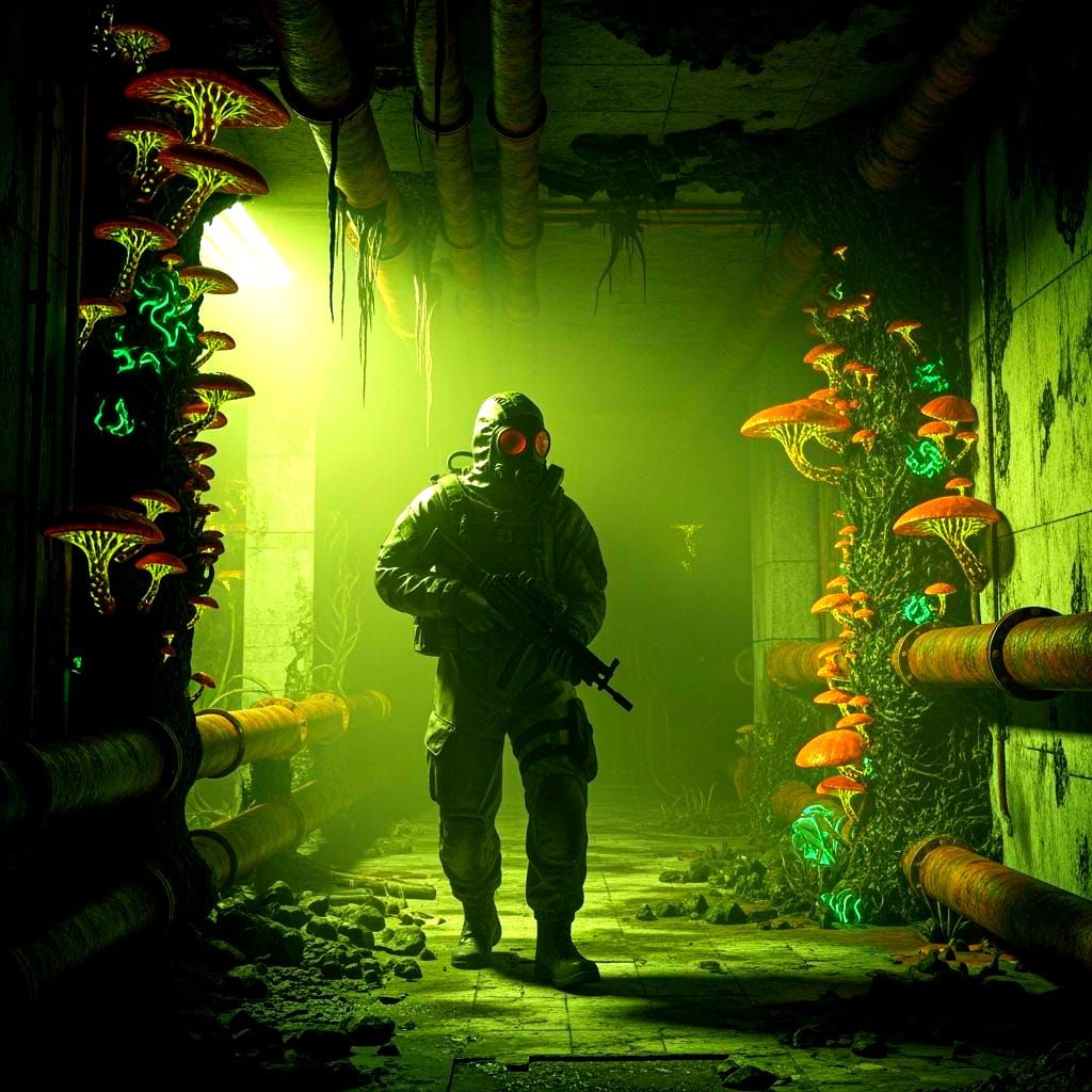 Combine Soldier Clears Fungus-Infested Basement