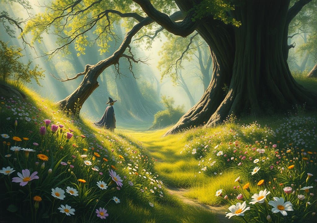 Enchanted Spring Vale of Medwyn in Oil Painting