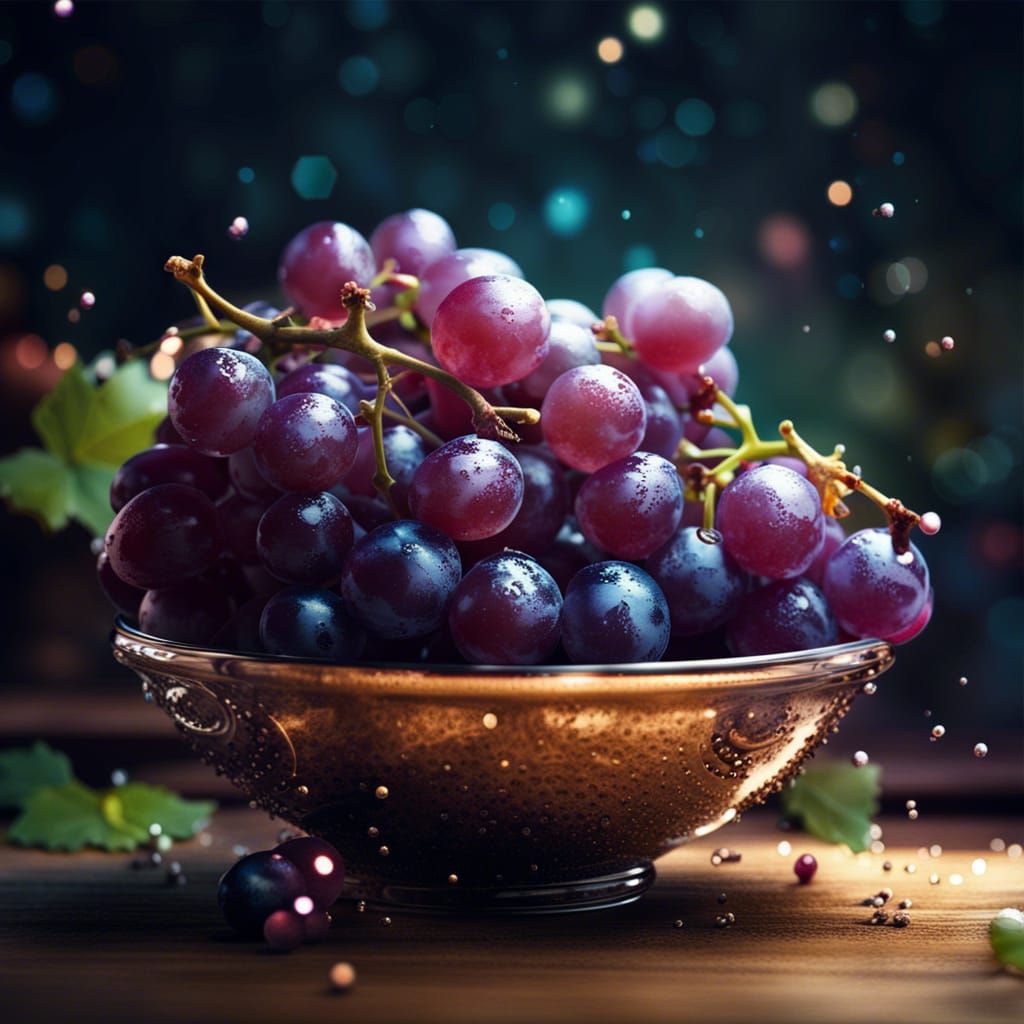 Delicious Grapes in Photorealistic CGI Rendering