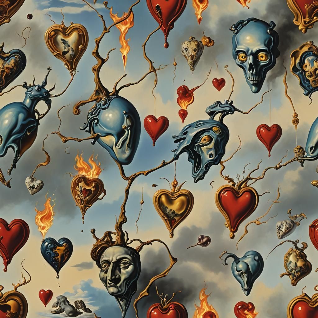 Surreal Eternal Game in Style of Salvador Dali