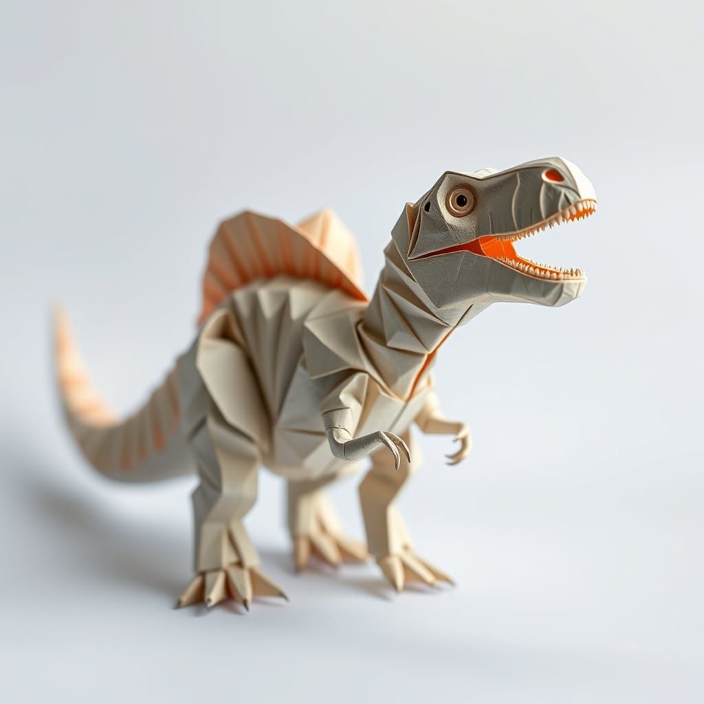 Origami Dinosaur Papercraft Inspired by Miyazaki