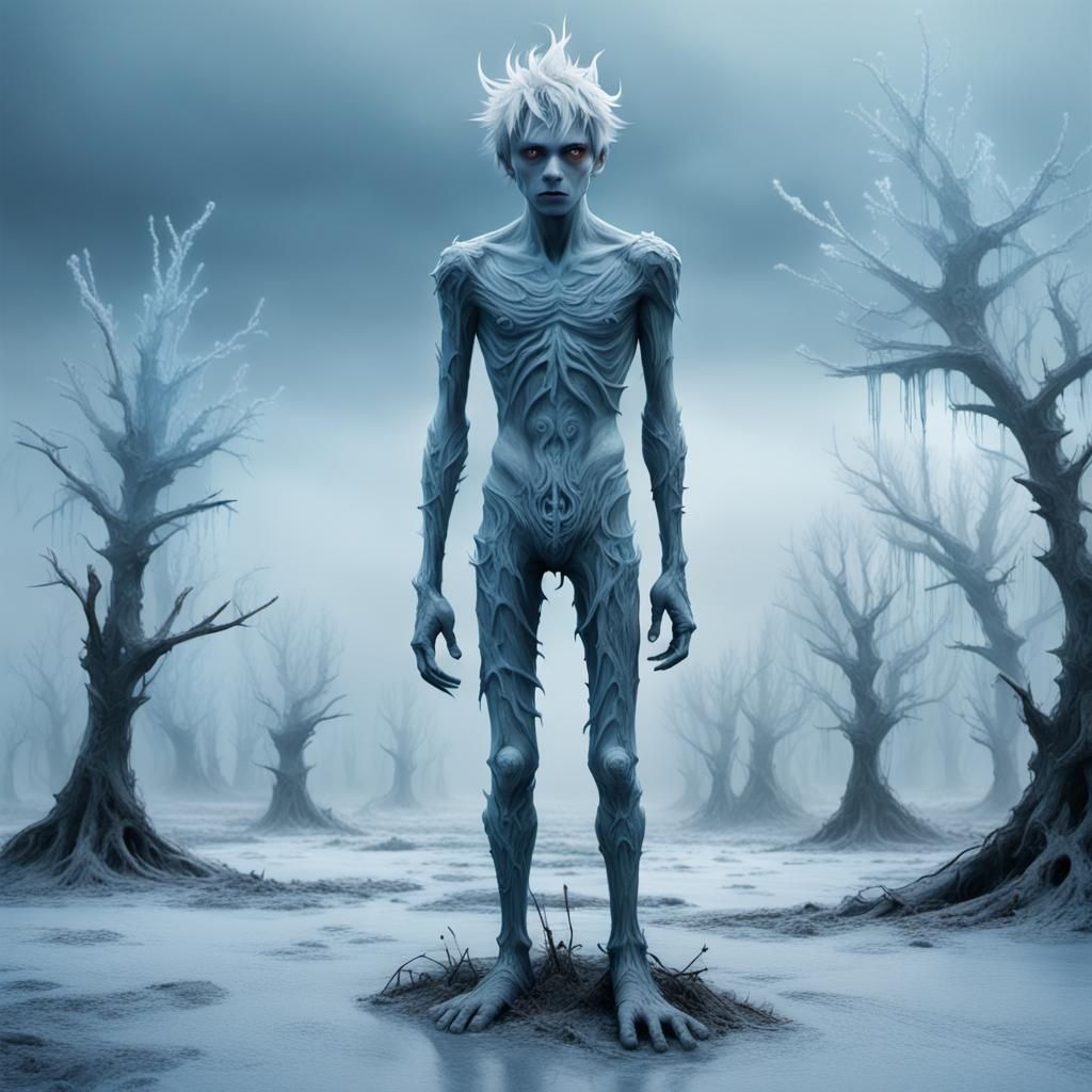 Surrealist Figure Emerges from Beksinski-Inspired Apocalypse