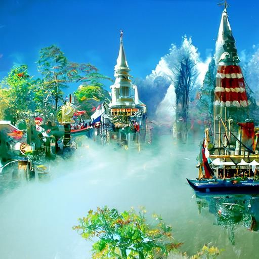 Ethereal South East Asia Fantasy Landscape