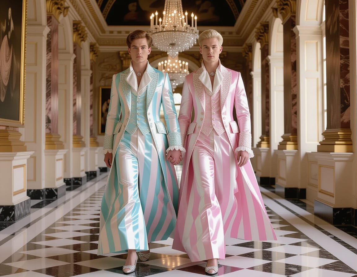 Harry Potter and Draco Malfoy in Gowns, Rembrandt Style