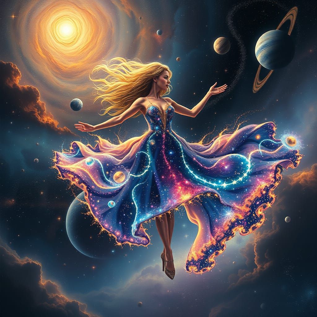 Cosmic Showgirl Dances Across the Galaxy