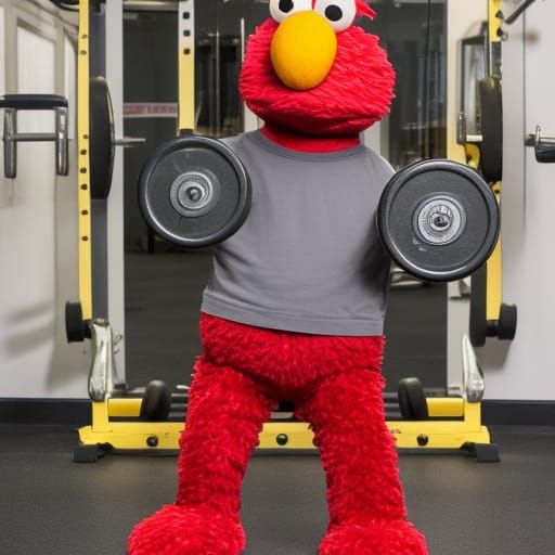 Ripped Elmo Promotes Muscle Growth Supplement