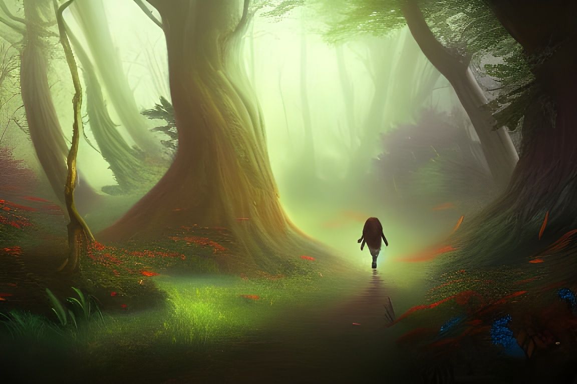 Wandering Alone: A Detailed Matte Painting