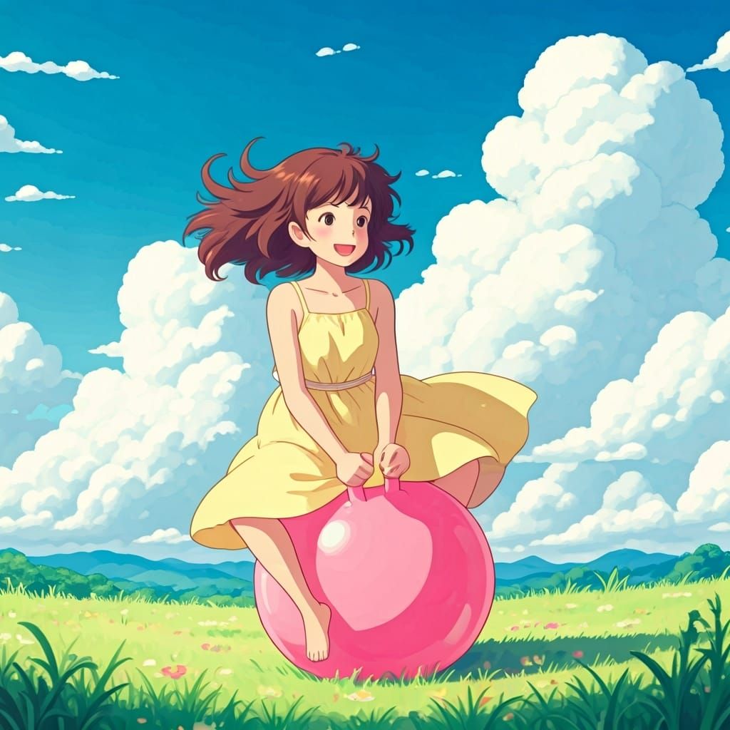 Haru Yoshioka Bouncing, Ghibli Animation Style