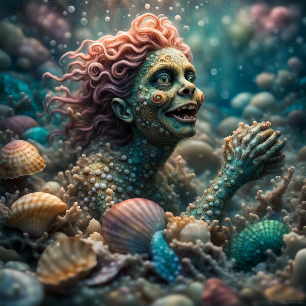 Fiji mermaid with leprosy