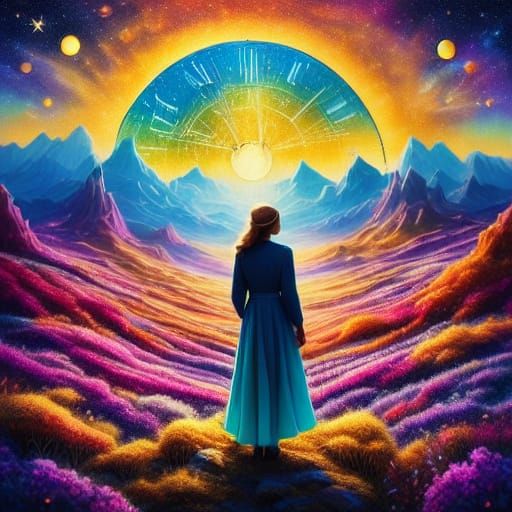 Surreal Woman in Dreamscape, Salvador Dali Style