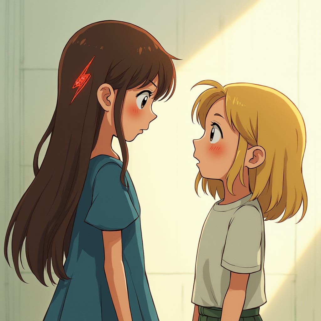 Children in Whimsical Anime Style