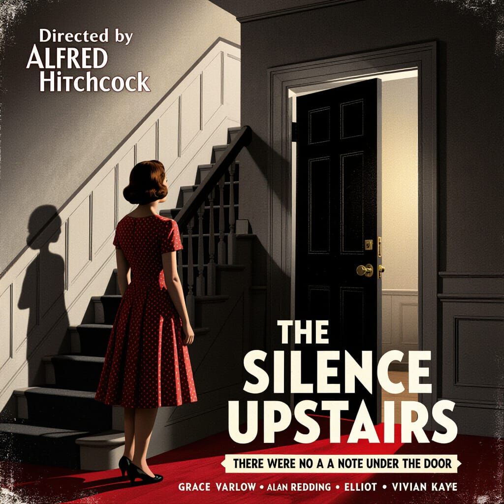 Eerie 1960s Horror Film Poster: The Silence Upstairs