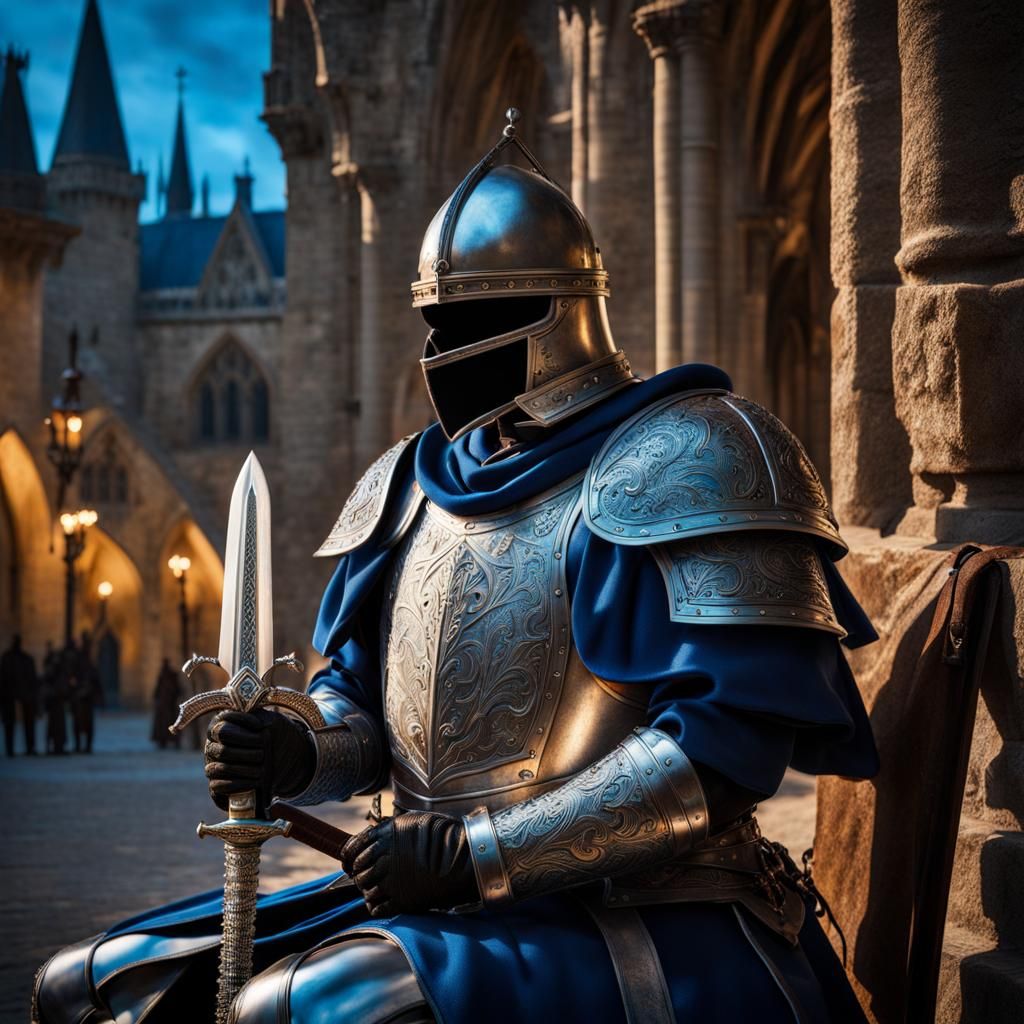 Hyperrealistic Holy Knight Receives Sword of Truth