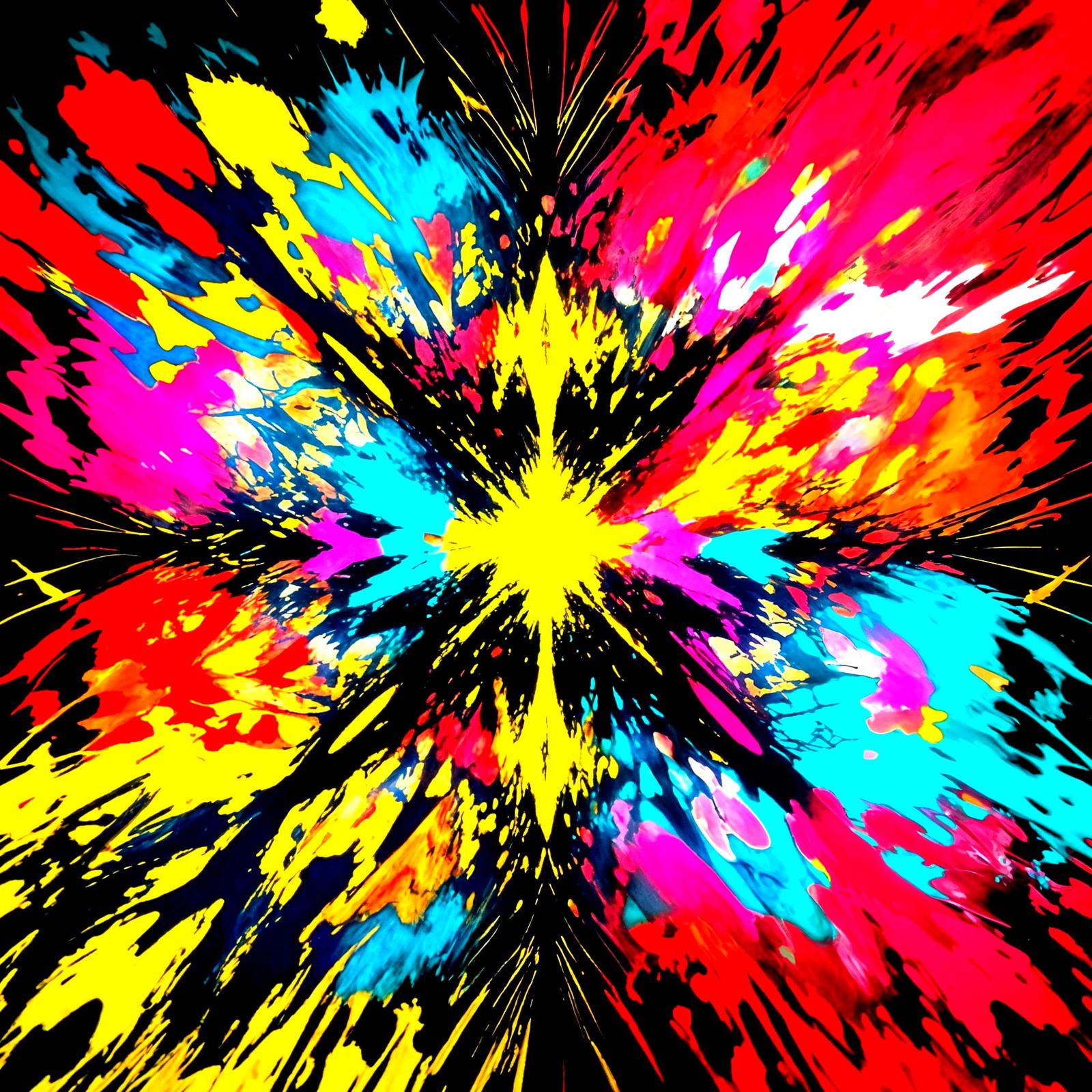Vibrant Abstract Composition in Digital Art