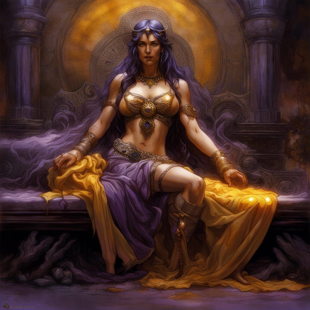 Goddess in Repose: A Dark Fantasy Masterpiece