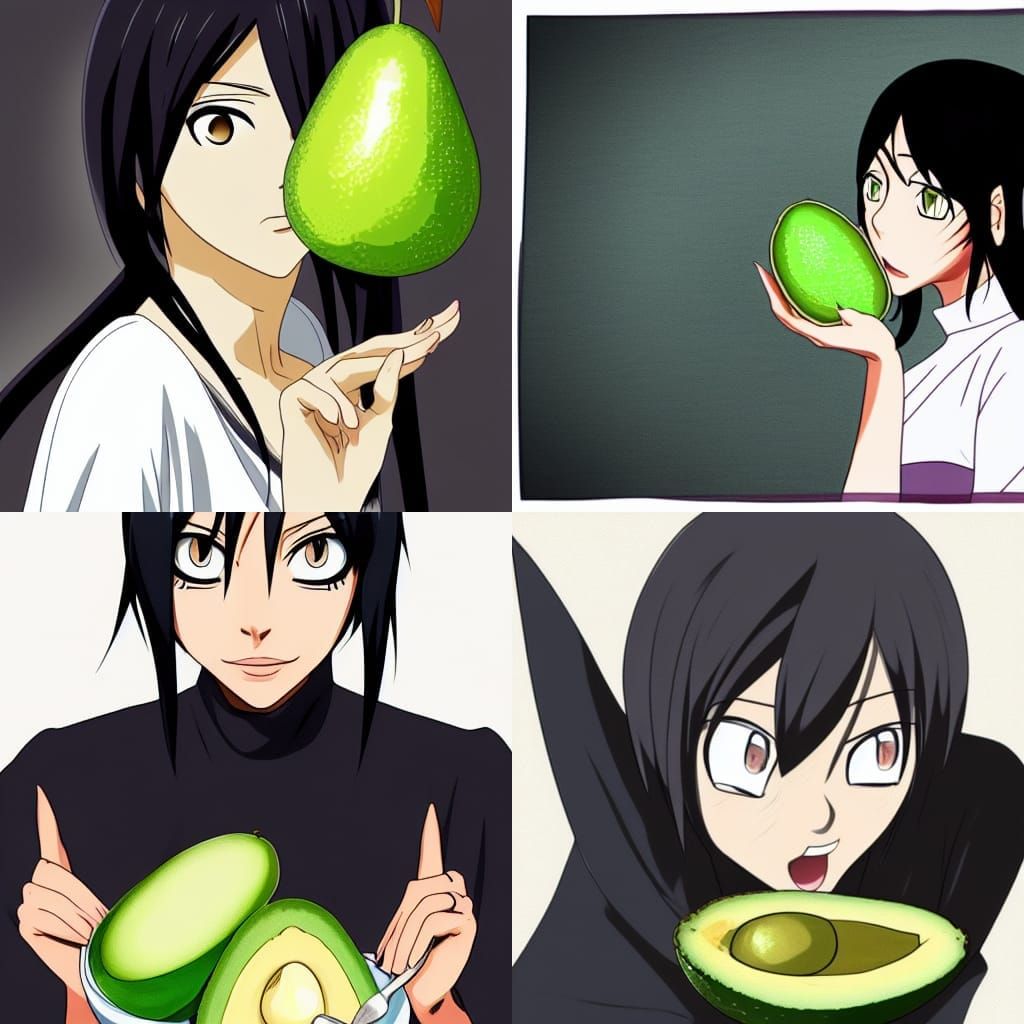 Rukia Kuchiki Eating an Avocado