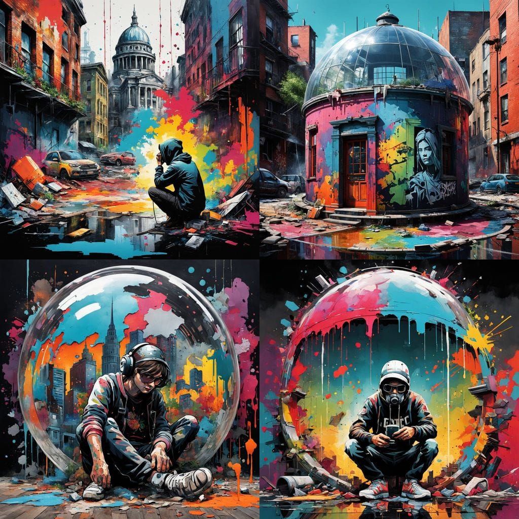 Hope Amidst Ruin: A Futuristic Utopia in a Desolate World